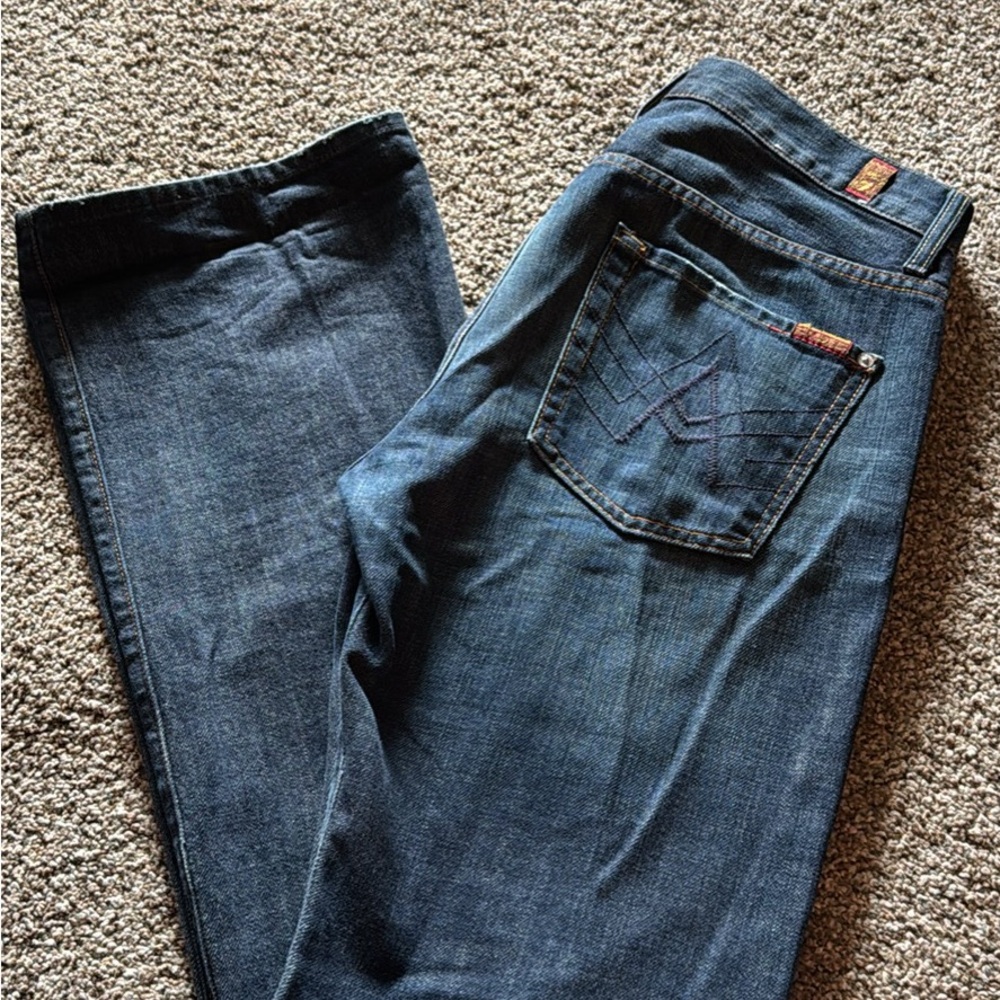 7 For All Mankind Dark Blue Jeans